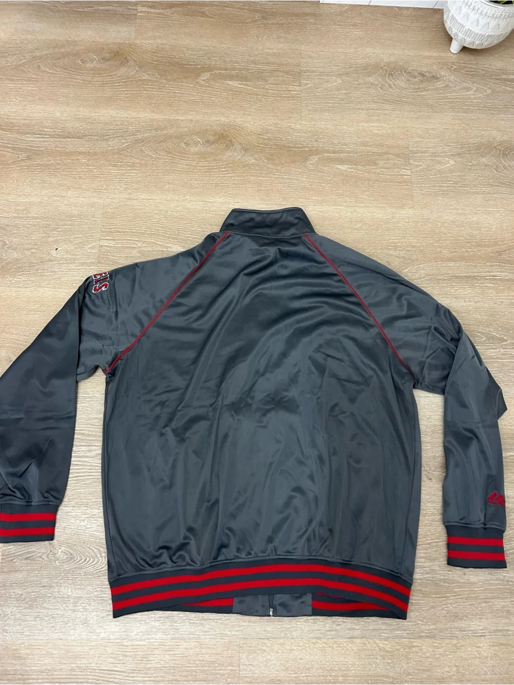 Majestic MLB Anaheim Angels Track Jacket Men’s XL Tall LT Grey Full Zip